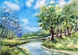 清幽的河畔美景