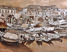 古早时的新加坡诃景观